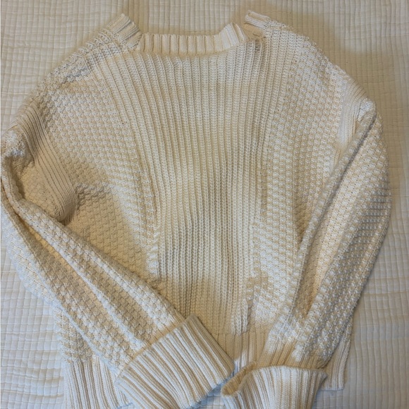 Abercrombie & Fitch White Cameron Seed Stitch Cardigan Sweater - Picture 8 of 12